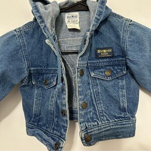 Vintage Oshkosh B'Gosh Vestbak Kid's Denim Hooded Jacket 2T